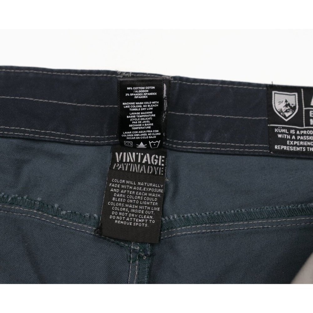 Kuhl RYDR Lean Pants Jeans Men's 34 X 30 Vintage Patina Dye Black N Blue - Picture 8 of 8